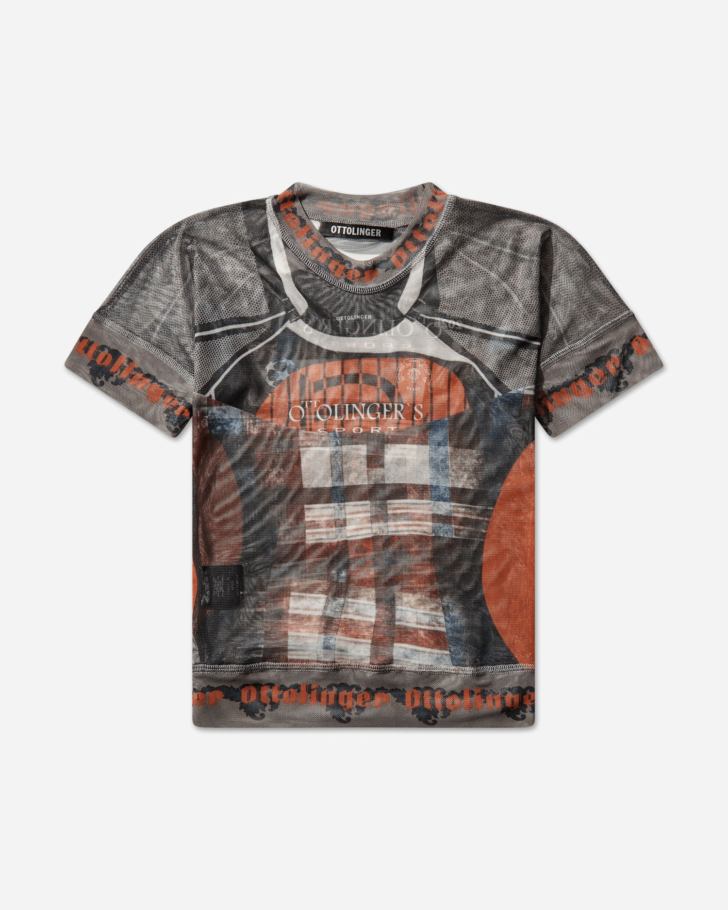Тениска Ottolinger Mesh Otto Racing Plaid T-Shirt Многоцветен | 101-100401-07 PRI, 1