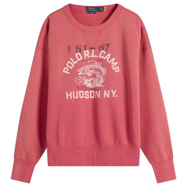 Camp Sweatshirt with Fish and Hudson NY Graphic