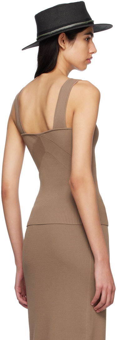 Потник rag & bone Rag & Bone Asher Rib Knit Tank Top Кафяво | WAS23S035YL35, 2