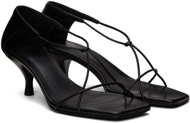 Грижа за обувките TOTEME TOTEME 'The Leather Knot' Heeled Sandals Черно | 242-WAS2057-LE0014, 3