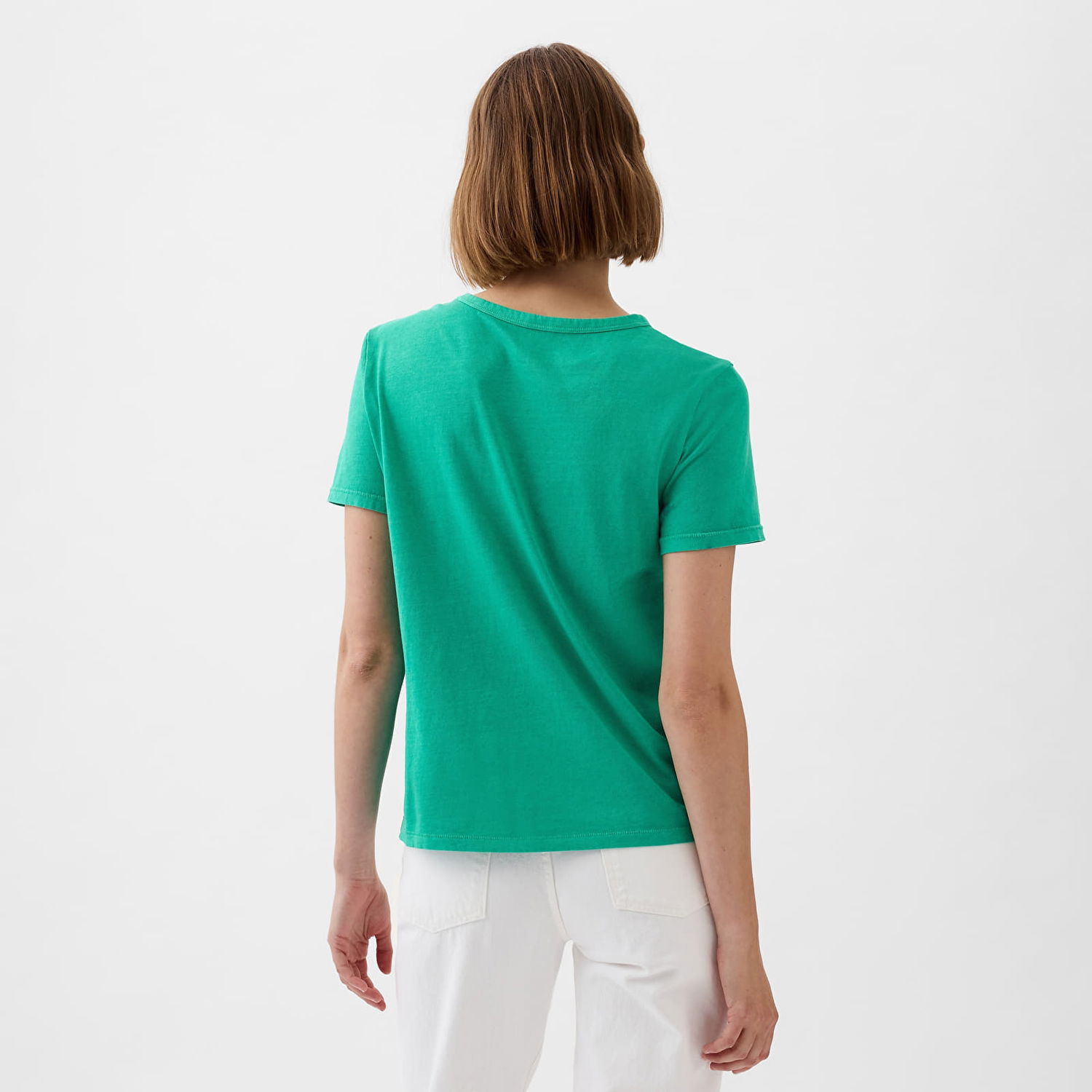 Тениска GAP Crewneck Tee Simply Зелено | 795346-89, 1