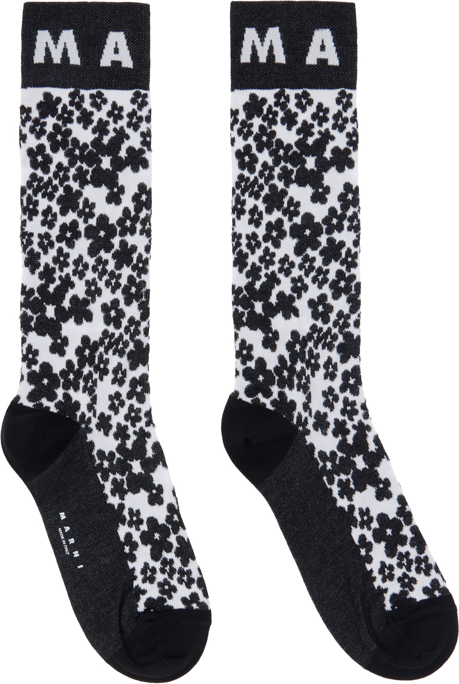 Чорапи Marni Marni Flower Intarsia Socks Черно | SKMC0205Q0 UFC184, 0