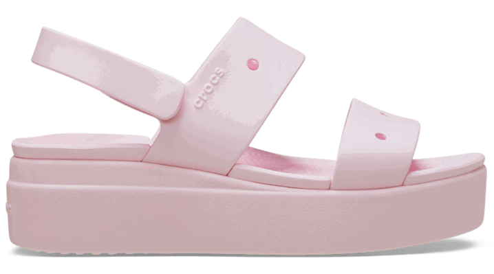 Кецове и обувки Crocs Brooklyn Low Wedge Sandals Розово | 210676-6ZW, 0