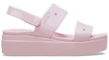 Кецове и обувки Crocs Brooklyn Low Wedge Sandals Розово | 210676-6ZW, 0