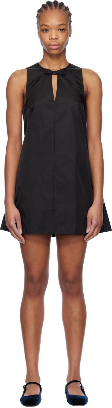 Pокля GANNI GANNI Duchesse Nylon Minidress Черно | W0472, 0