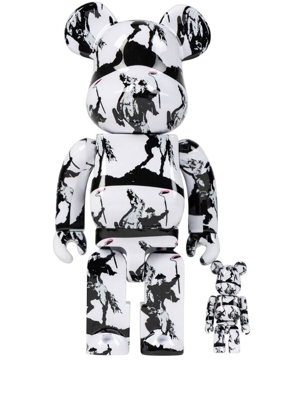 Колекционерско Medicom Toy Brandalism Highwayman Be@rbrick collectibles "100% and 400%" - White Черно | MEDI006519105219, 0