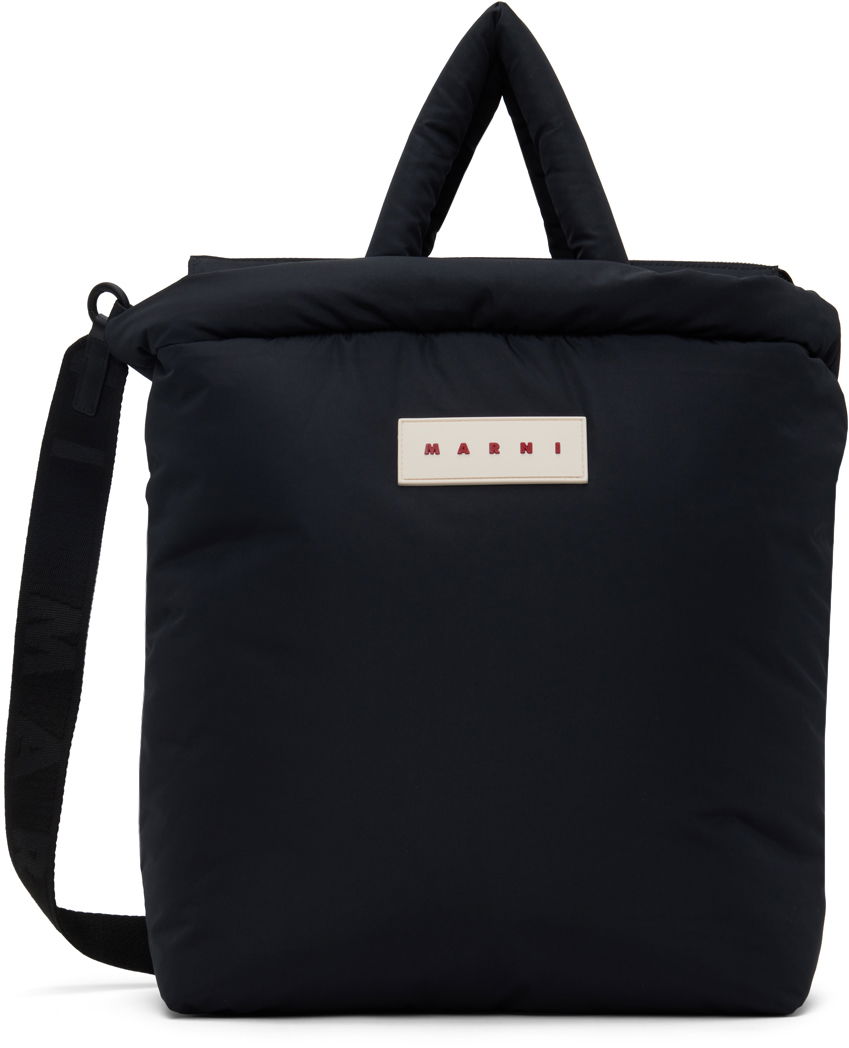 Голяма пазарска чанта Marni Puff E/W Tote Bag Черно | BMMP0131U2 P6460, 0