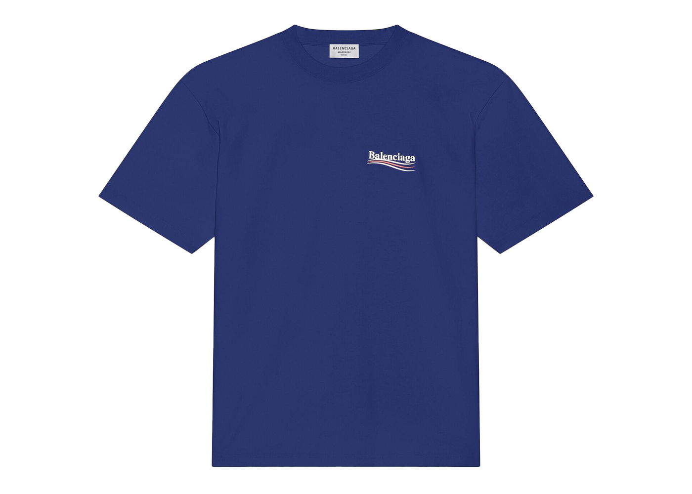 Тениска Balenciaga Political Campaign Large Fit T-Shirt Тъмно синьо | 620969TIV521195, 0