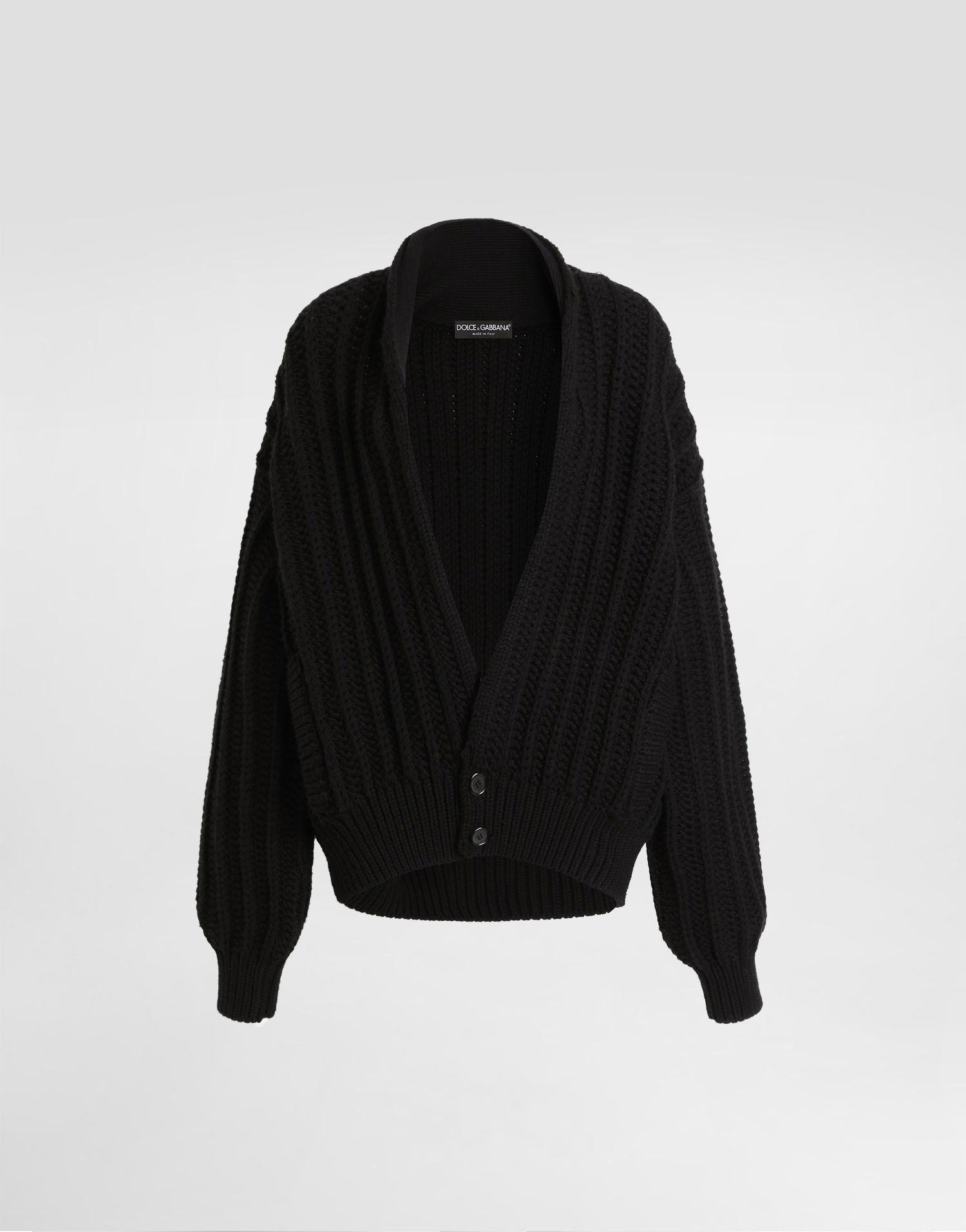 Пуловер Dolce & Gabbana Dolce & Gabbana Virgin Wool Knit Cropped Cardigan Черно | FXVCWTJCVZ2N0000, 0