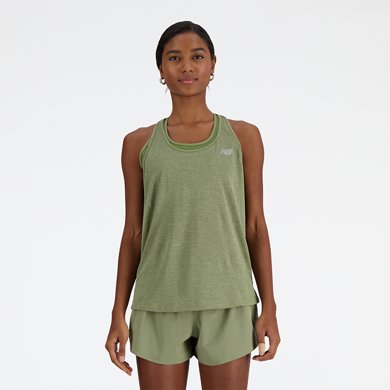 Потник New Balance Tank Top Green Зелено | Dámske tričko New Balance WT41250DHO – zelené, 0