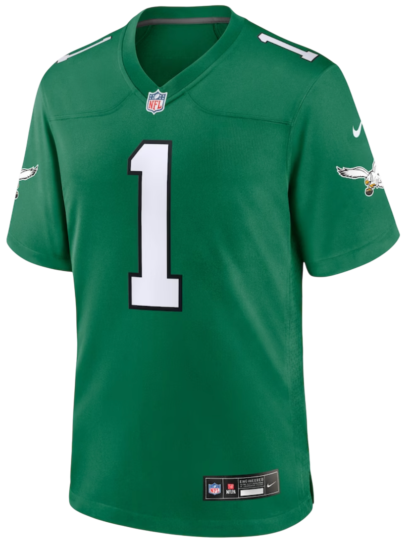 Фланелка Nike NFL Philadelphia Eagles J.Hurts 1 Jersey Зелено | 67nm-03t7-86f-cy0-86f