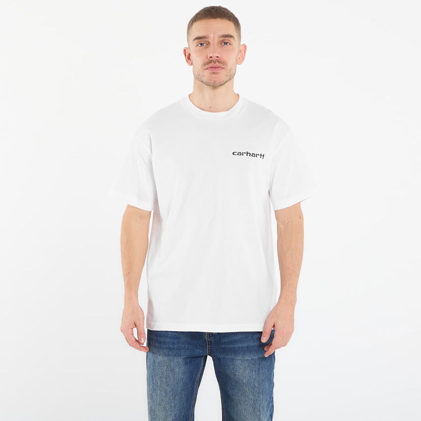 Тениска Carhartt WIP S/S Archive Script T-Shirt Бяло | I036001.02XX