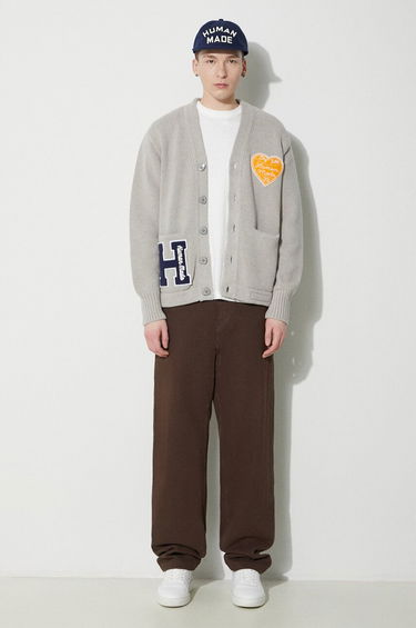Пуловер Human Made Low Gauge Knit Cardigan Сиво | HM27CS036, 1