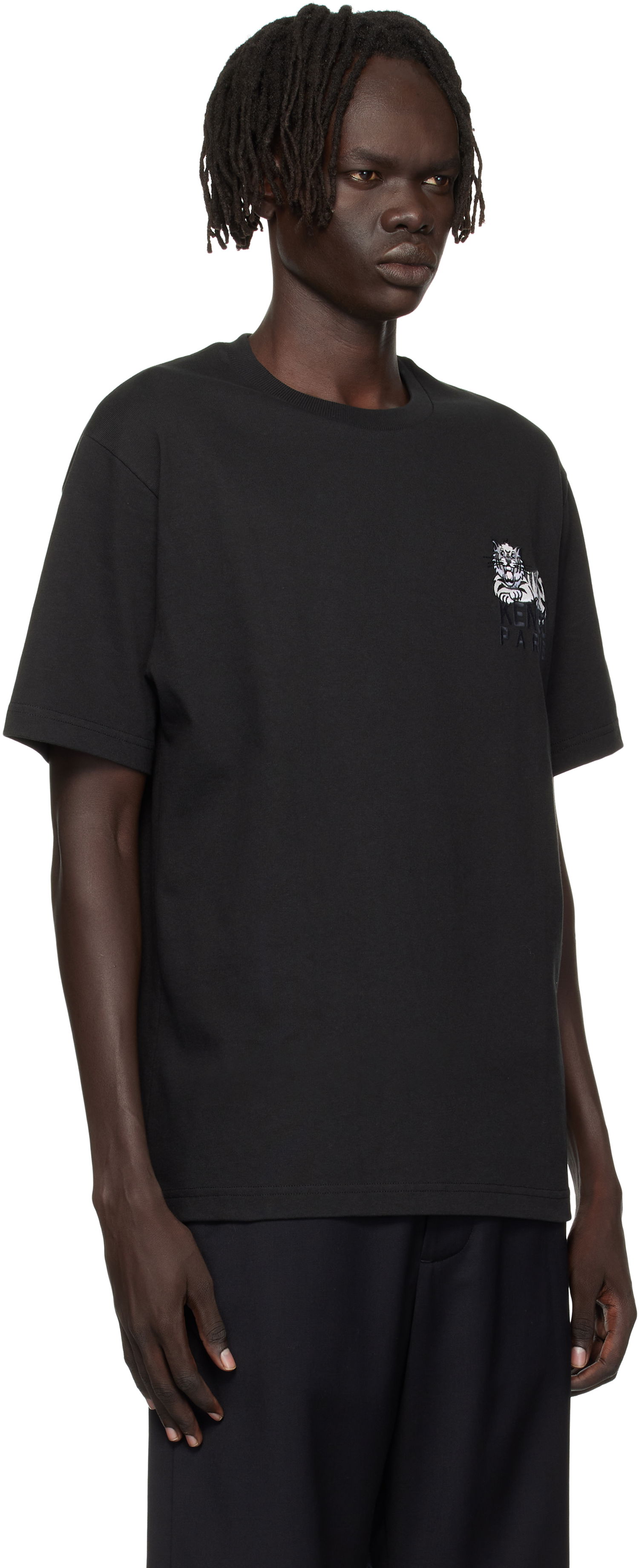 Тениска KENZO Kenzo Paris 'KENZO Happy Tiger' Embroidered T-Shirt Черно | FF65TS2554SI, 1