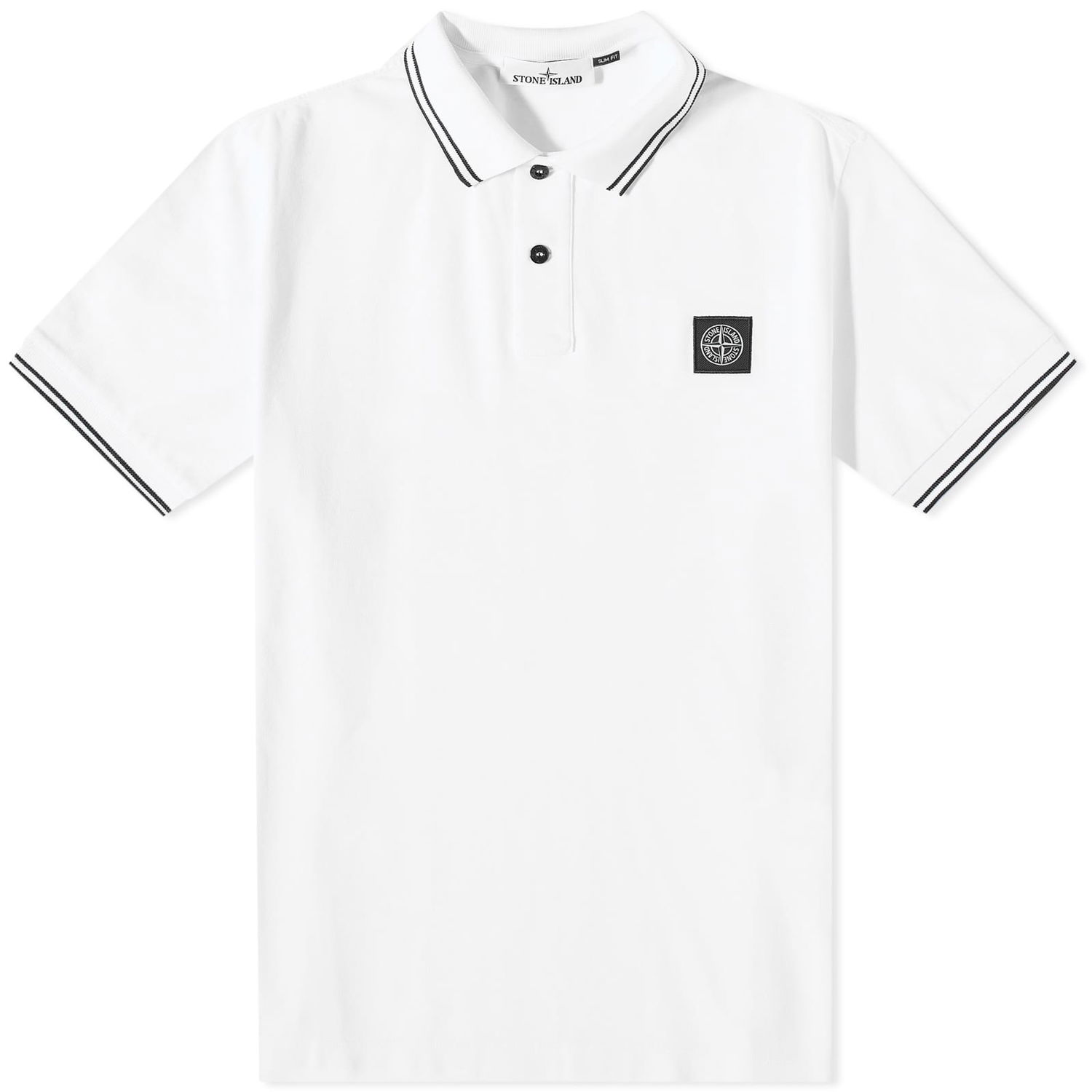 Поло тениска Stone Island Patch Polo Бяло | 10152SC18-A1001, 0