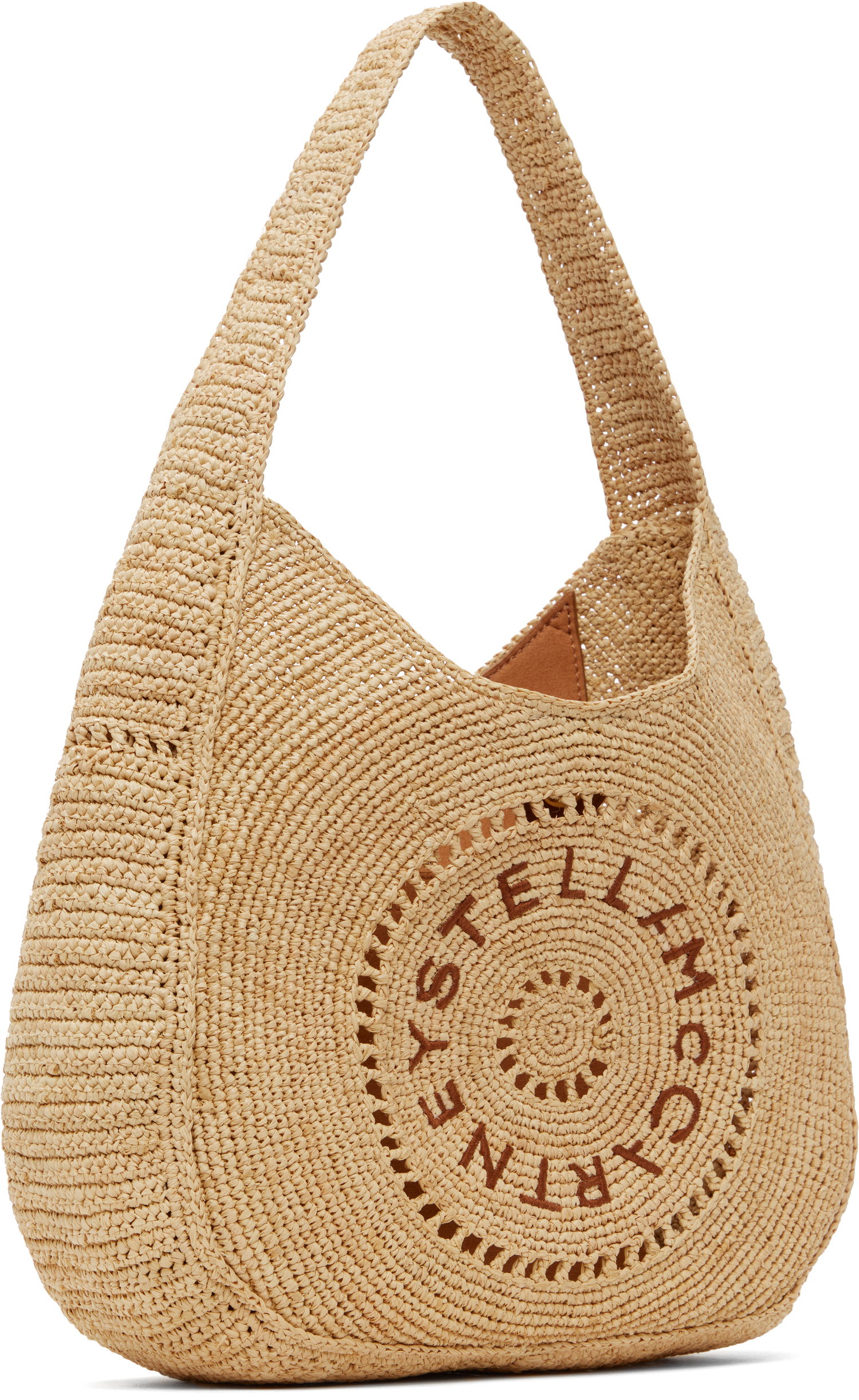 Дамска чанта Stella McCartney Stella McCartney Raffia Slouchy Logo Tote Бежово | 7B0165WP0375, 1
