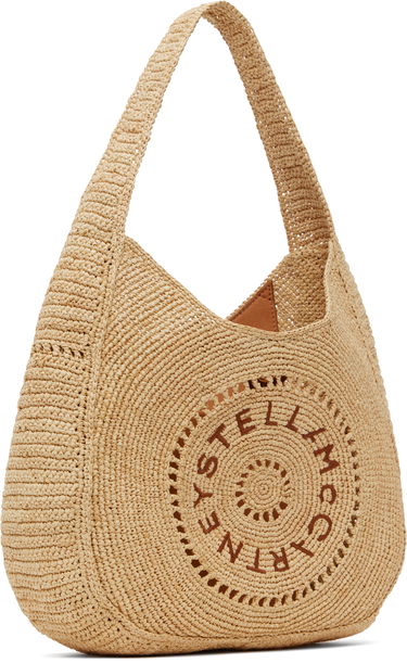 Дамска чанта Stella McCartney Stella McCartney Raffia Slouchy Logo Tote Бежово | 7B0165WP0375, 1