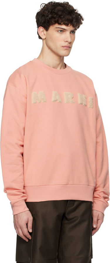 Суитчър Marni Faux-Fur Logo Crewneck Sweatshirt Черно | FUMU0074X3 UTC269, 1