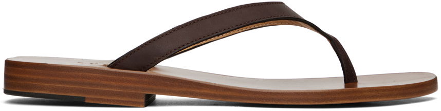 Кецове и обувки Rhude Leather Beach Sandals Кафяво | RHSS23FO35036372, 0