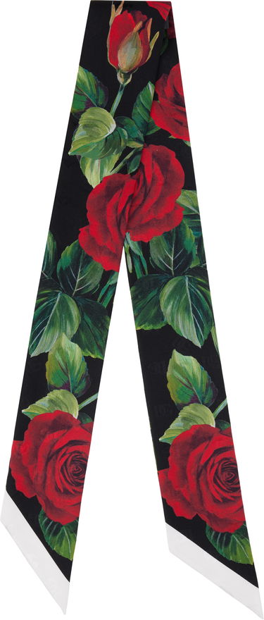 Шал Dolce & Gabbana Floral Jacquard Twill Headscarf Черно | FS215A GDCQP, 1