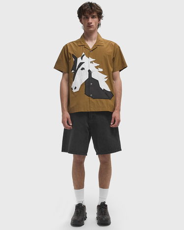 Риза OBEY Horse Applique Woven Shirt Кафяво | 181210436-BREN, 2
