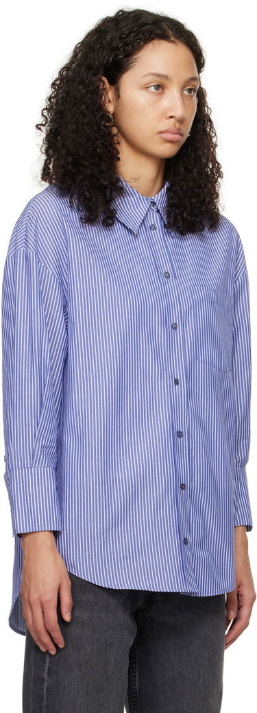 Риза Anine Bing Striped Mika Button-Down Shirt Синьо | A-07-3006-404, 1