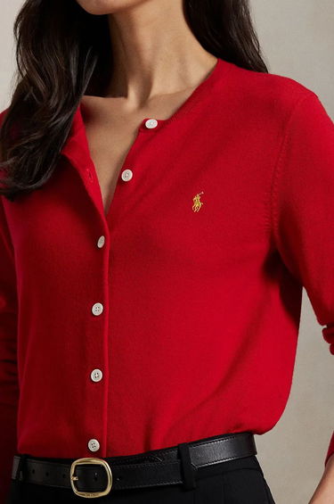 Пуловер Polo by Ralph Lauren Red Button-Down Cardigan Червено | 211961279, 3