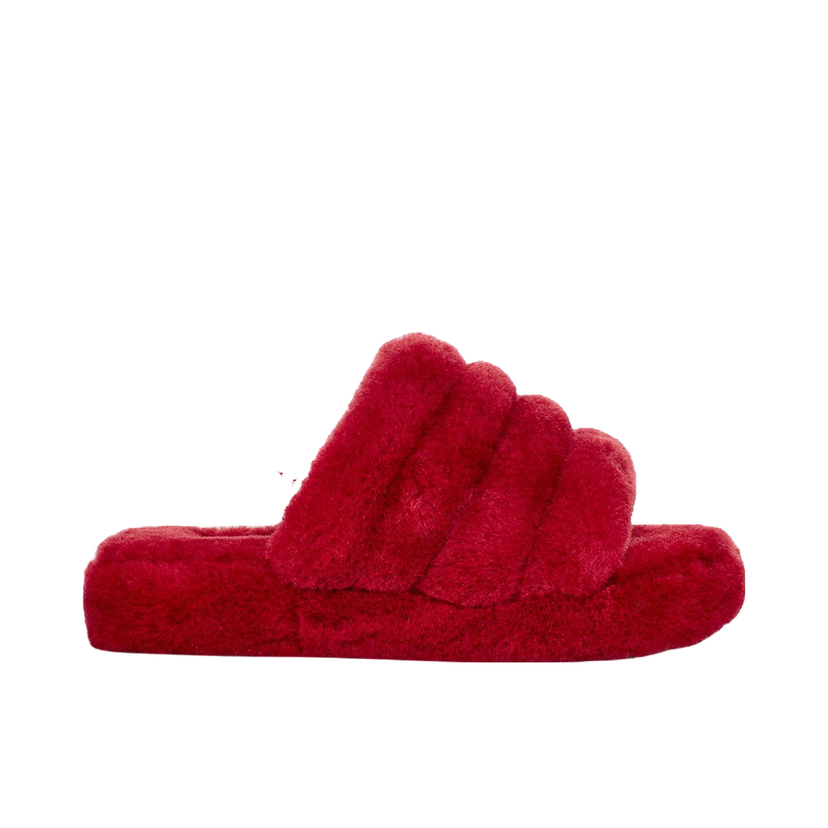 Кецове и обувки UGG Fluff Yeah Slide Kids Slippers Червено | 1098494K-SBR