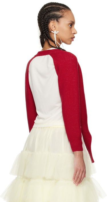 Пуловер Simone Rocha Simone Rocha Open Back Cardigan Червено | LMK7 0660, 2