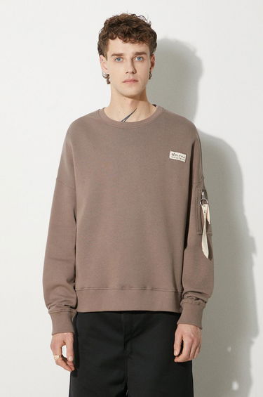 Суитчър Alpha Industries Crewneck Sweatshirt Кафяво | 118317.628, 0