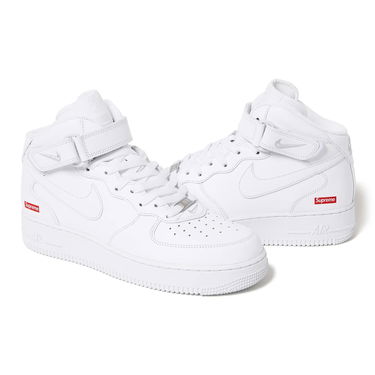 Кецове и обувки Nike Air Force 1 Mid "Supreme White" Бяло | FZ8784-100, 1