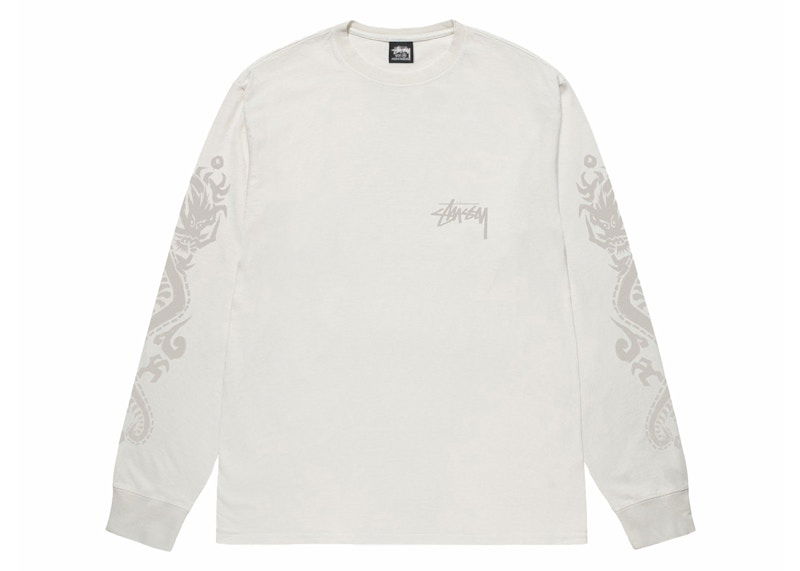 Тениска Stüssy Dragons Long Sleeve T-Shirt Бяло | 1995031, 0