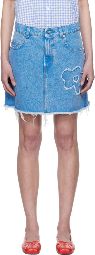 Пола Marni Marni Flared Denim Miniskirt Синьо | GOJD0457Q2 USCX34, 0