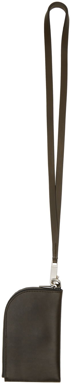 Портфейл Rick Owens Leather Neck Wallet Зелено | RA02D0511 LGE, 1