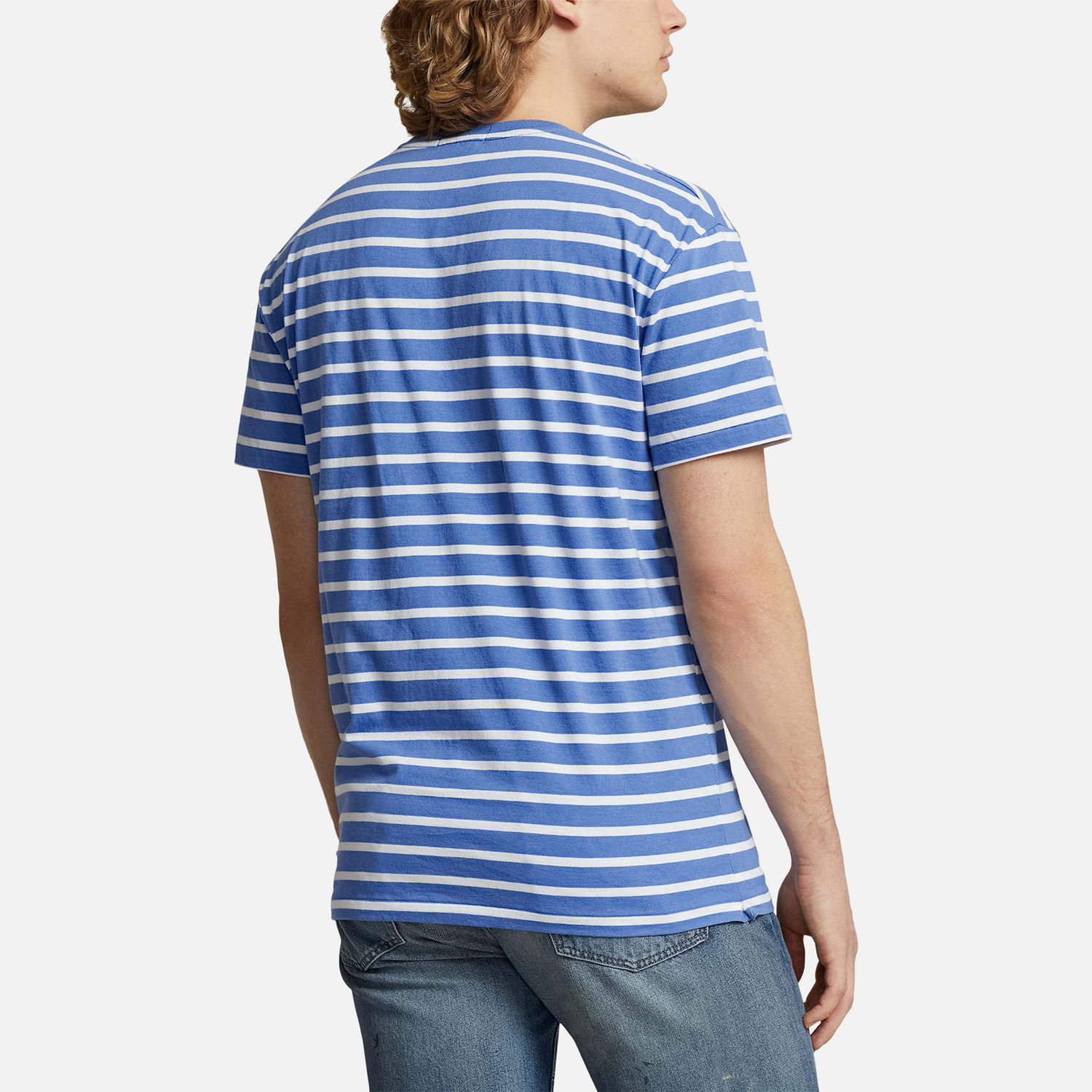Тениска Polo by Ralph Lauren Polo Ralph Lauren Gestreiftes Classic-Fit Jersey-T-Shirt - New England Синьо | 710934662002, 1