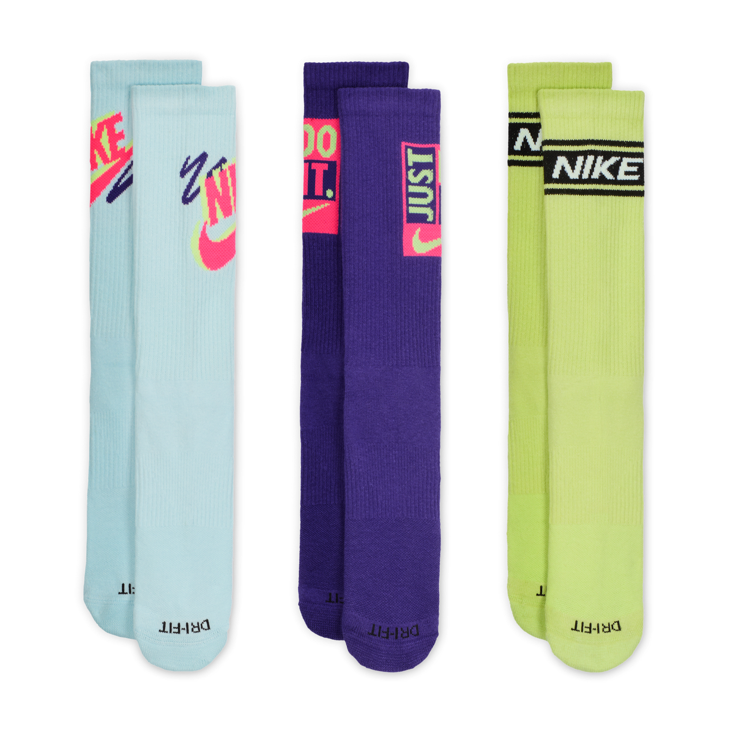 Чорапи Nike Everyday Plus Mid-Calf Socks (3 Pairs) Тюркоазено | HJ9339-903, 1