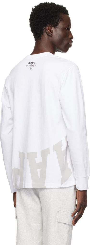 Тениска AAPE by A Bathing Ape AAPE by A Bathing Ape Basic Long Sleeve T-Shirt Бяло | AAPLTM1558XXNWHX, 2