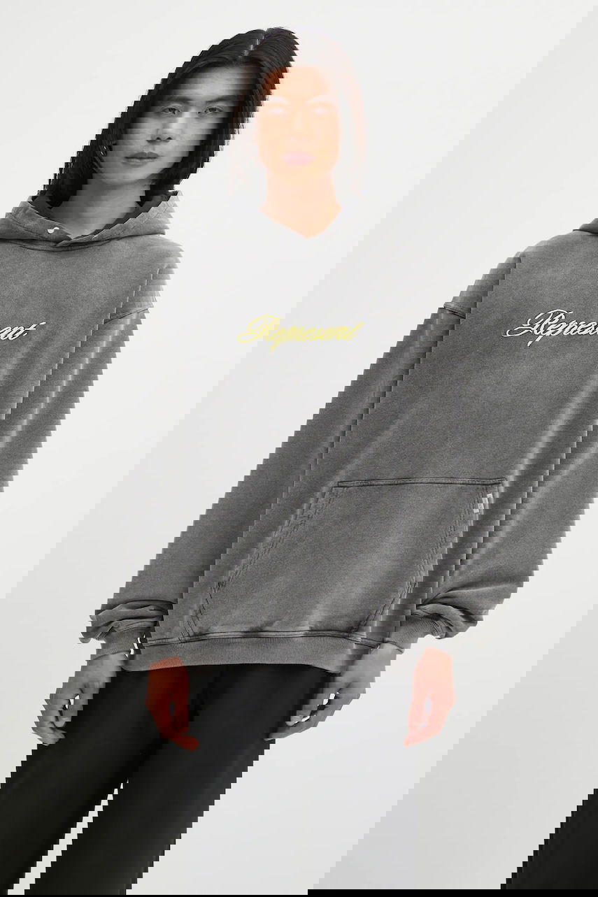 Суитчър Represent Clo Represent Script Logo Hoodie Сиво | MLM100028, 0