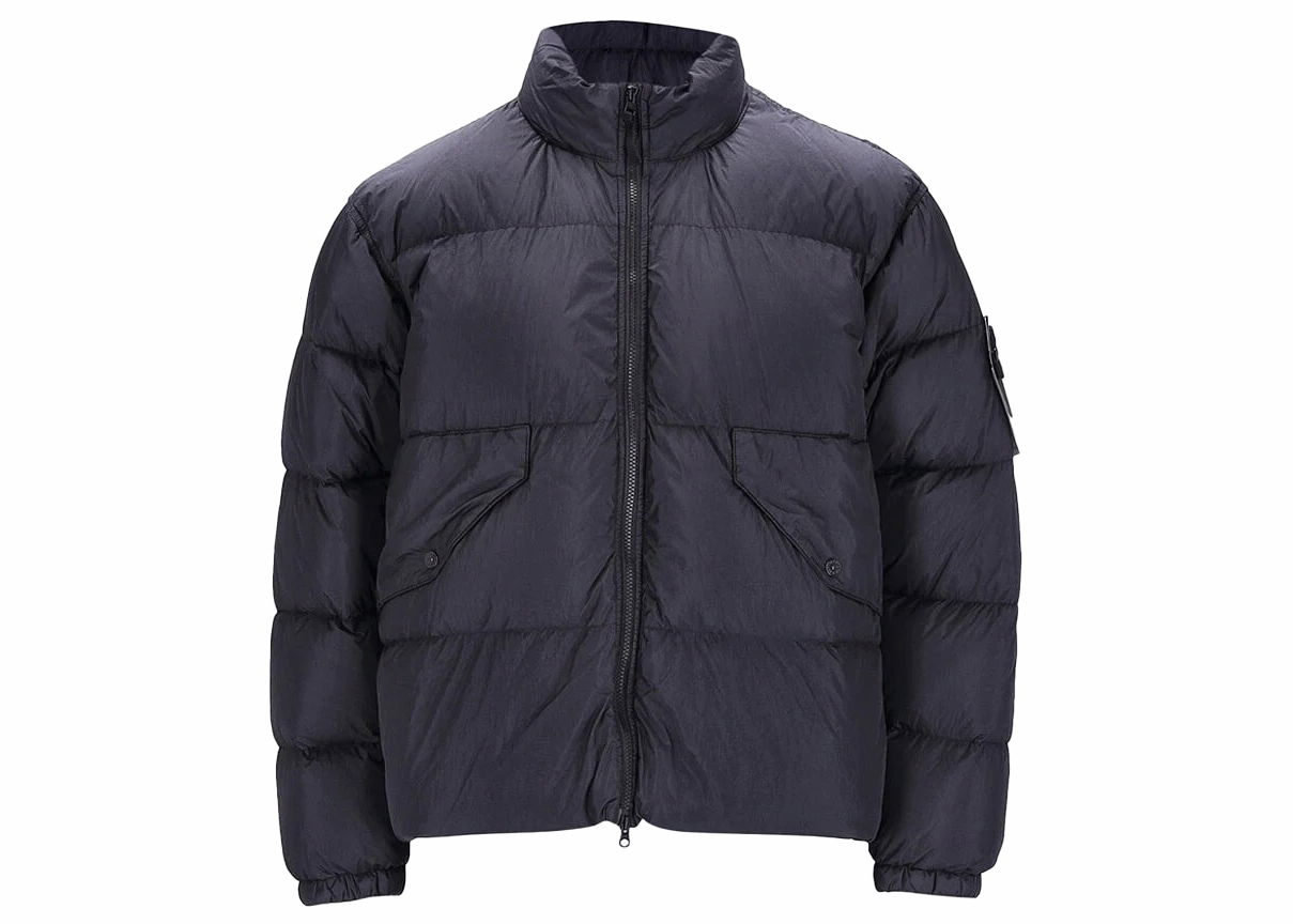 Яке Stone Island Garment Dyed Crinkled Black Тъмно синьо | 791540823-V0029, 0