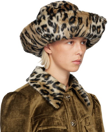 Шапка Anna Sui Anna Sui Faux Leopard Hat Многоцветен | 725O91, 1