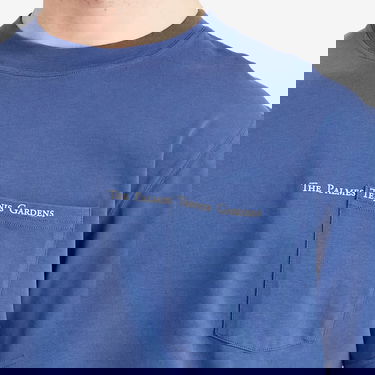 Тениска Palmes Palmes Garden Pocket T-Shirt, Size Large Синьо | P10-0042-677, 5