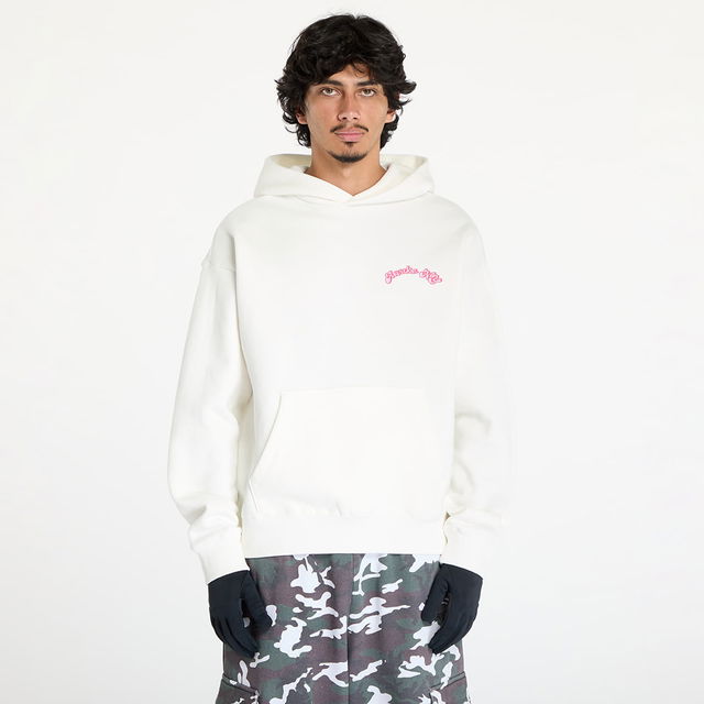 Twill Logo Hoodie Cream S