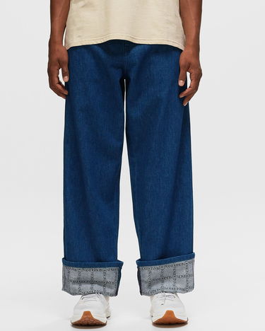 Дънки JW Anderson LOGO GRID TURN UP WORKWEAR JEANS Тъмно синьо | DT0078-PG1336-870, 1