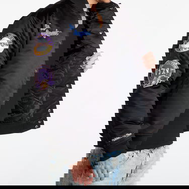 Яке бомбър Mitchell & Ness NBA Blackout Heavyweight Satin Jacket Los Angeles Lakers Черно | JK15027-LALBLCK, 3