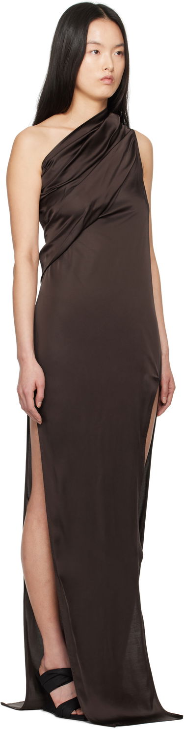 Pокля Rick Owens Rick Owens Hollywood Athena Arrowhead Maxi Dress Кафяво | RP01E7509 SCH, 1