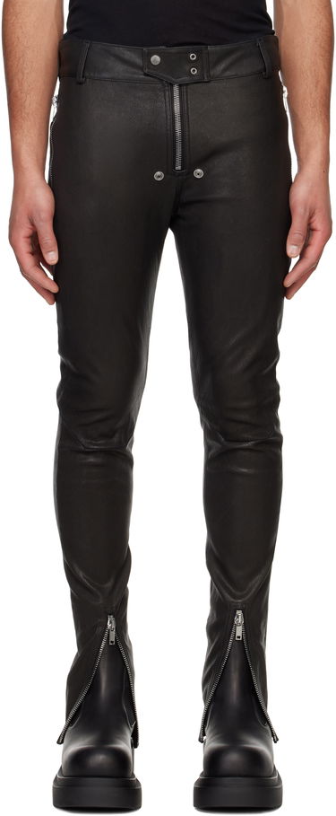 Панталони Rick Owens Rick Owens Tyrone Bela Leather Pants Черно | RU01E5394 LSG, 0
