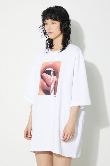 Тениска Fiorucci Fiorucci Mouth Print Boxy T-Shirt Бяло | W01FPTSH102CJ01WH04, 3