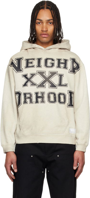 Суитчър Neighborhood Neighborhood Distressed Graphic Hoodie Бежово | 252OKNH-CSM02, 0