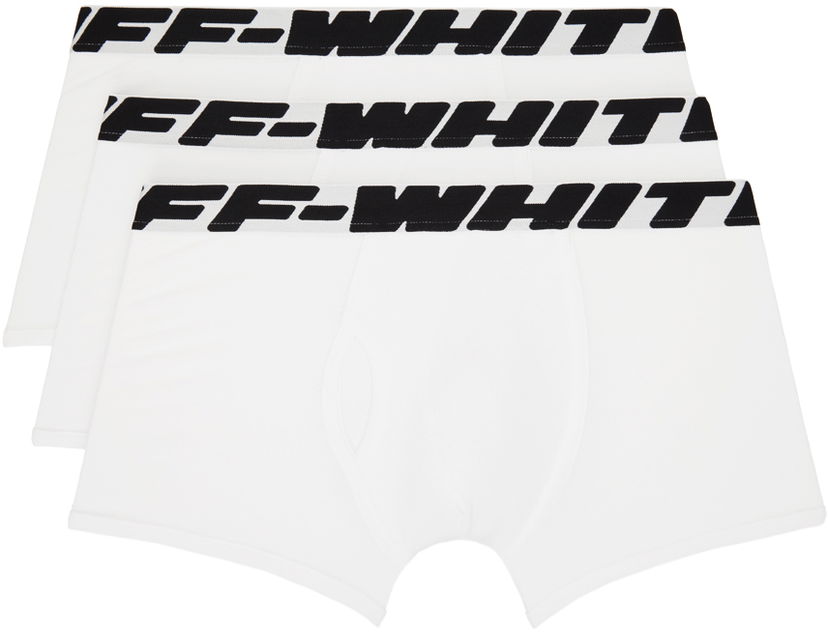 Боксерки Off-White Off-White Industrial Three-Pack Boxers Бяло | OMUA001C99FAB0010110