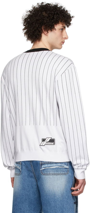 Пуловер We11done We11done Pinstripe Rayon Sweater Бяло | WD-KT1-22-619-U-WH, 2